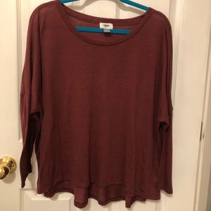 Soft & Flowy Burgundy Top Size L